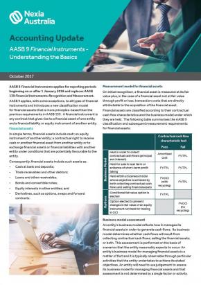 AASB 9 Financial Instruments - Understanding the Basics