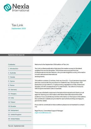 Tax Link - September 2018
