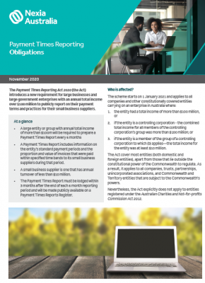 Payment Times Reporting Obligations