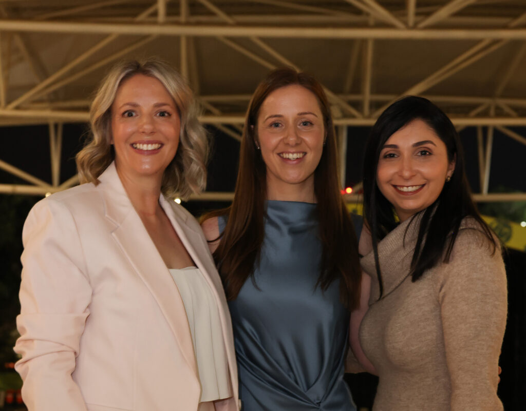Megan Odgers, Eliza Sims, and Sonia Villano at the 2026 End of Financial Year Party.